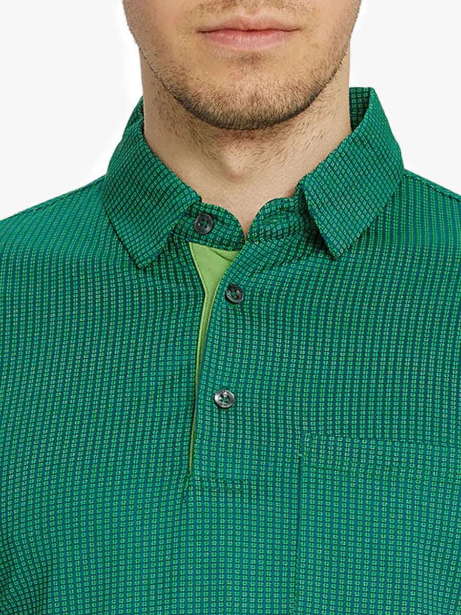 Elegant Performance Jacquard Polo