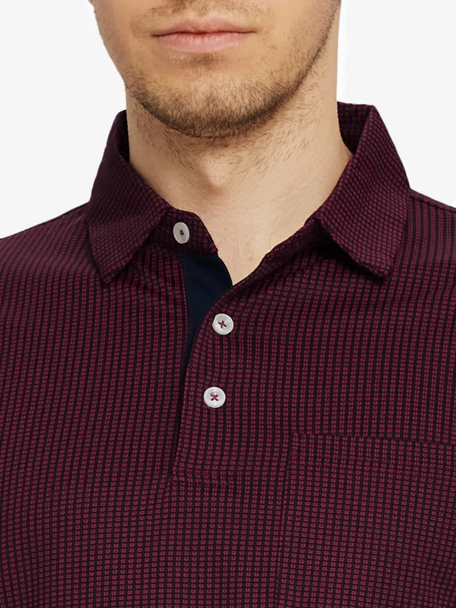 Elegant Performance Jacquard Polo