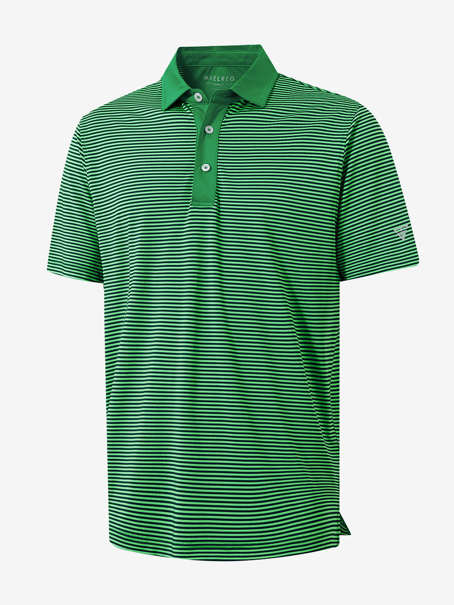 Upgraded Two-tone Striped Quick Dry Polo Shirt