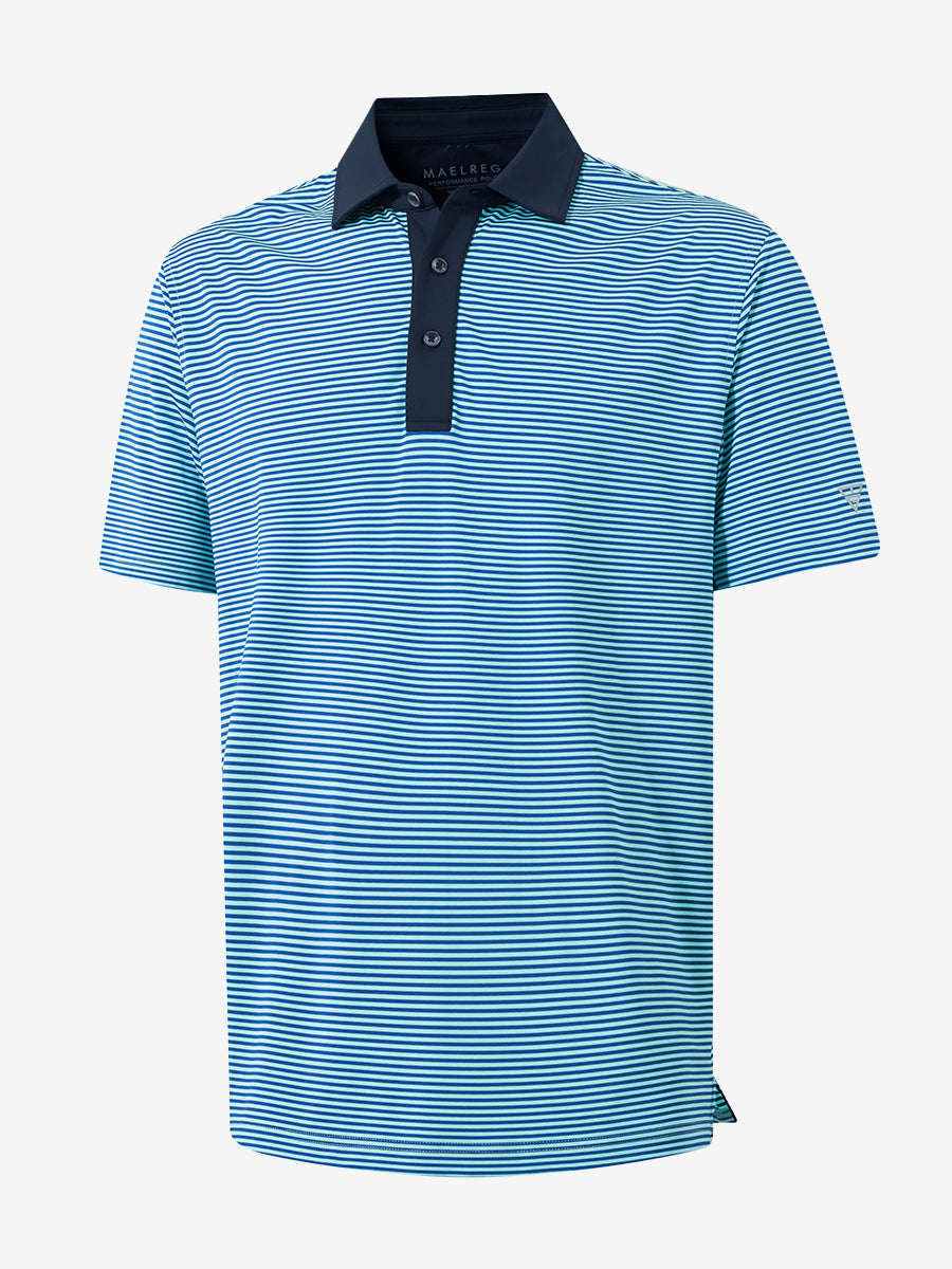 Upgraded Two-tone Striped Quick Dry Polo Shirt