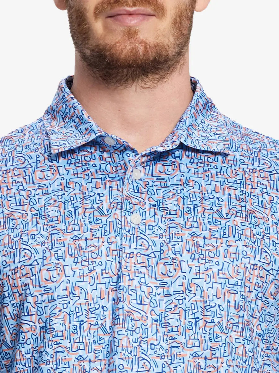 Performance Quick Dry Print Golf Polos