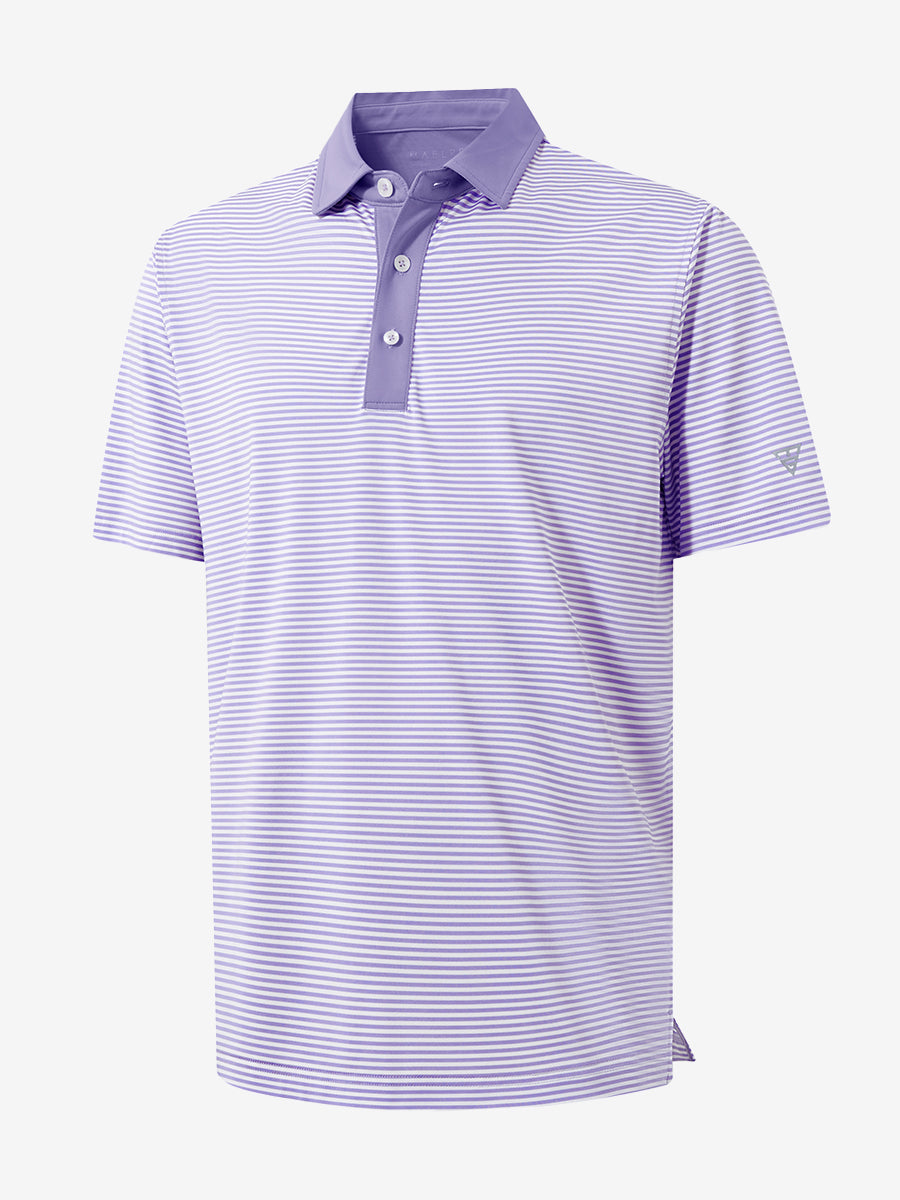 Upgraded Two-tone Striped Quick Dry Polo Shirt