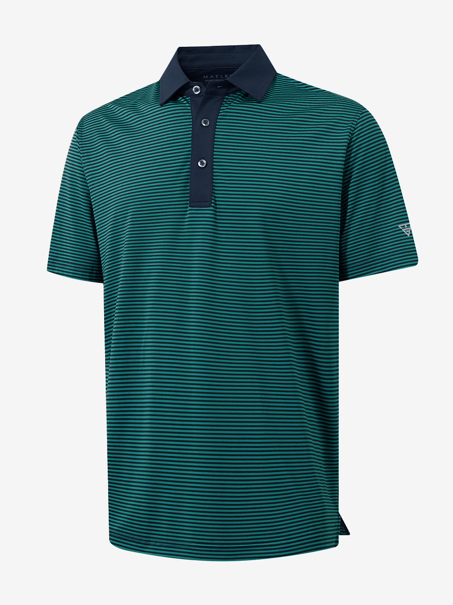 Upgraded Two-tone Striped Quick Dry Polo Shirt