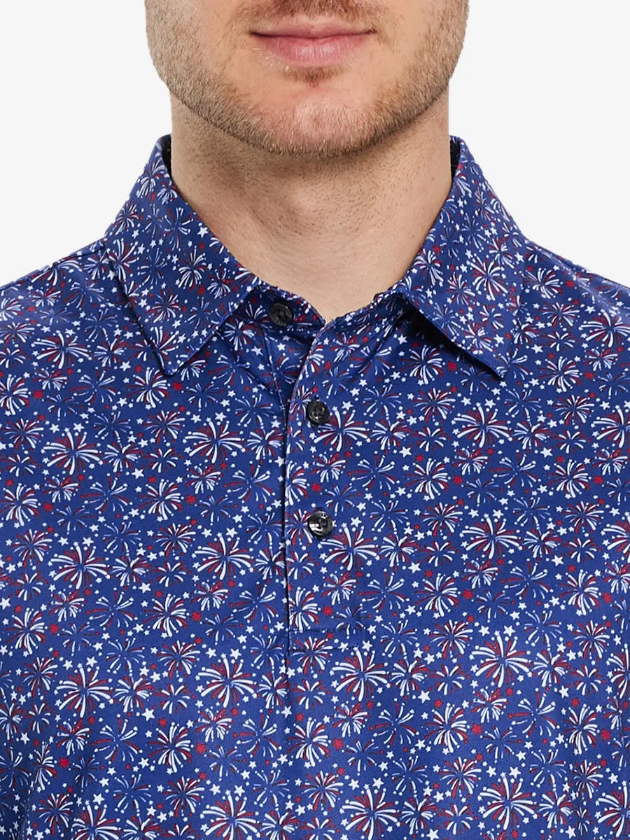 Performance Quick Dry Print Golf Polos