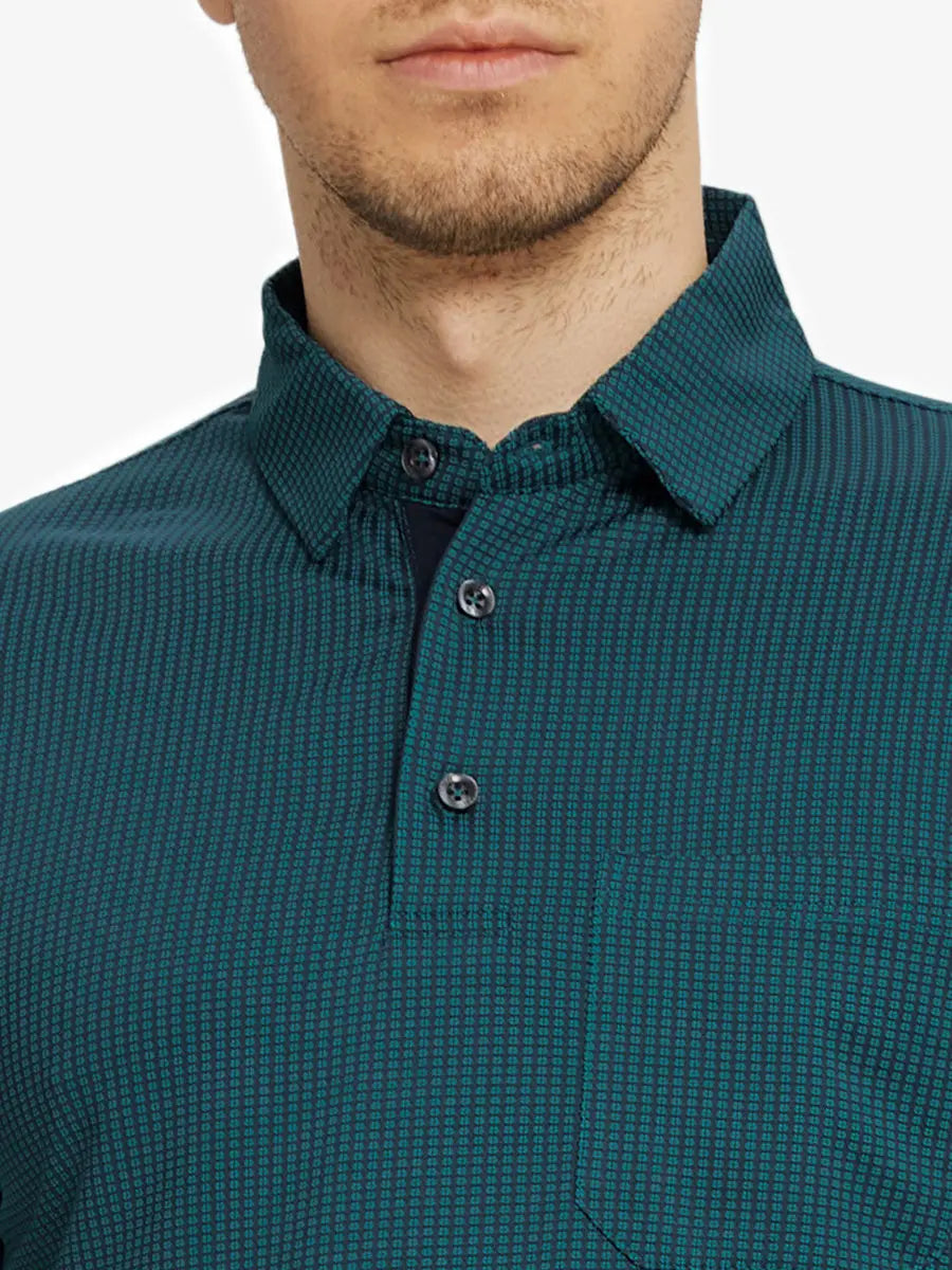 Elegant Performance Jacquard Polo