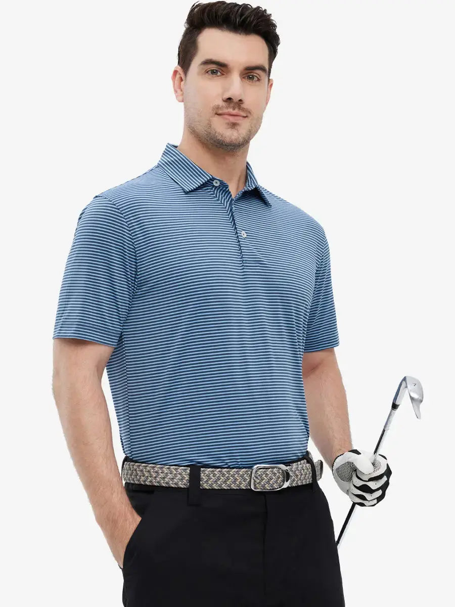 Cooling Stripe Golf Shirts