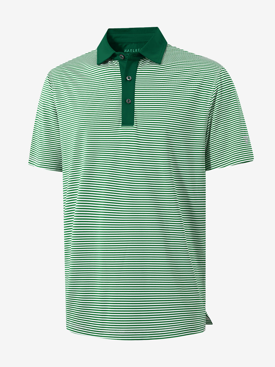 Upgraded Two-tone Striped Quick Dry Polo Shirt