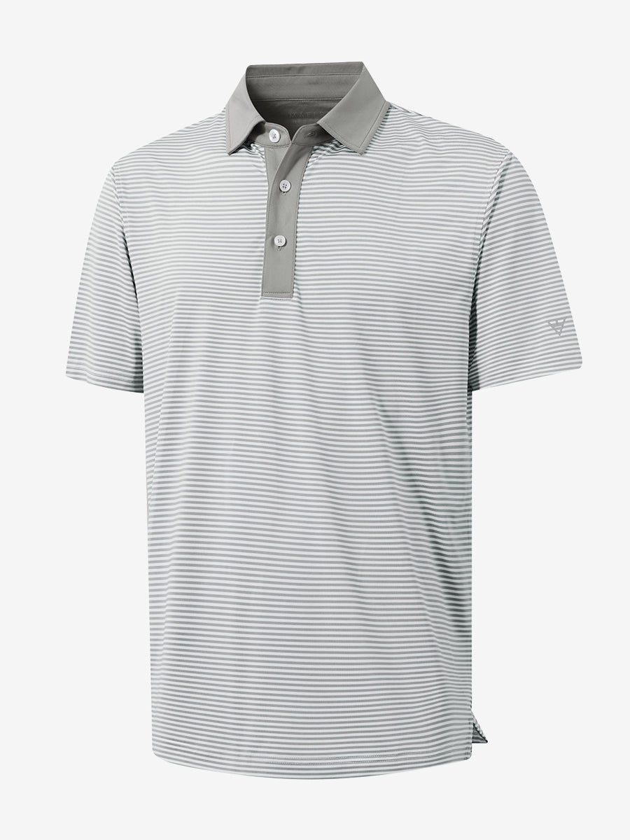 Upgraded Two-tone Striped Quick Dry Polo Shirt