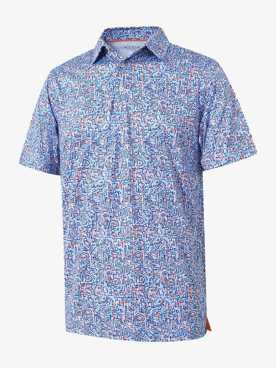 Performance Quick Dry Print Golf Polos