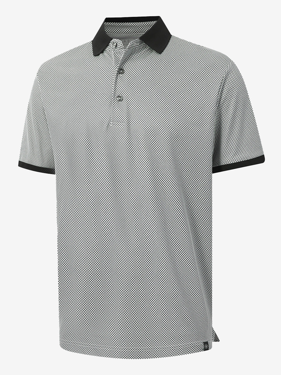 Quick Dry Jacquard Ribbed Collar Golf Shirts