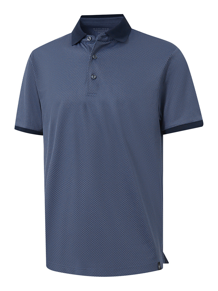 Quick Dry Jacquard Ribbed Collar Golf Shirts