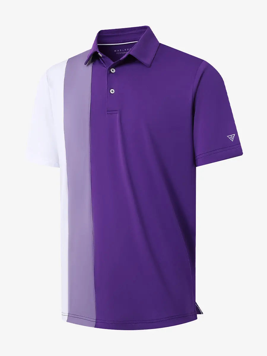 Moisture Wicking Color Block Polo Shirts