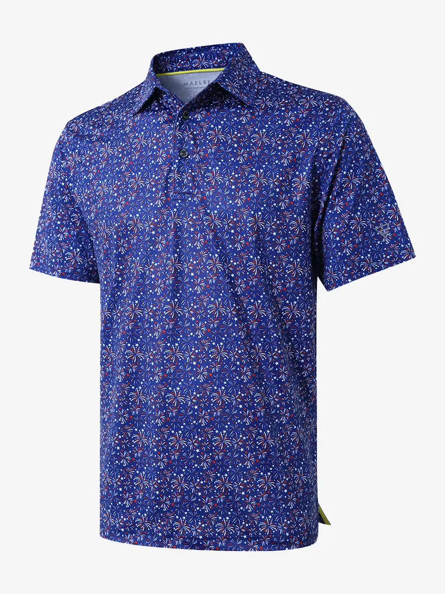Performance Quick Dry Print Golf Polos