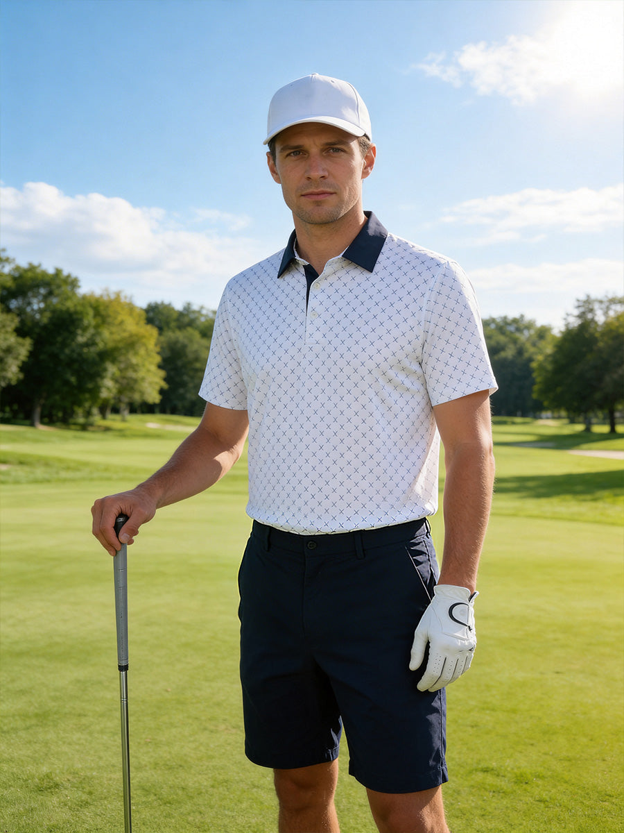 Performance Quick Dry Print Golf Polos
