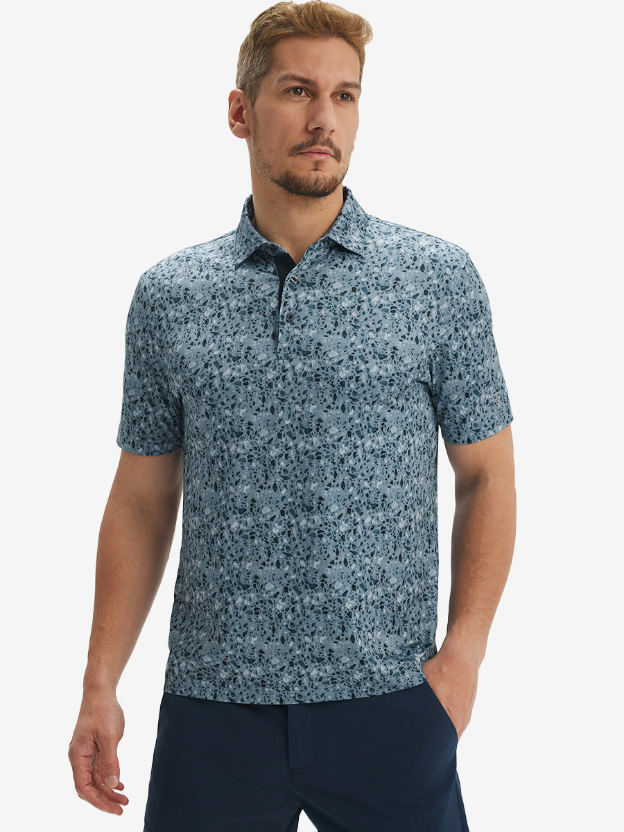 Performance Quick Dry Print Golf Polos