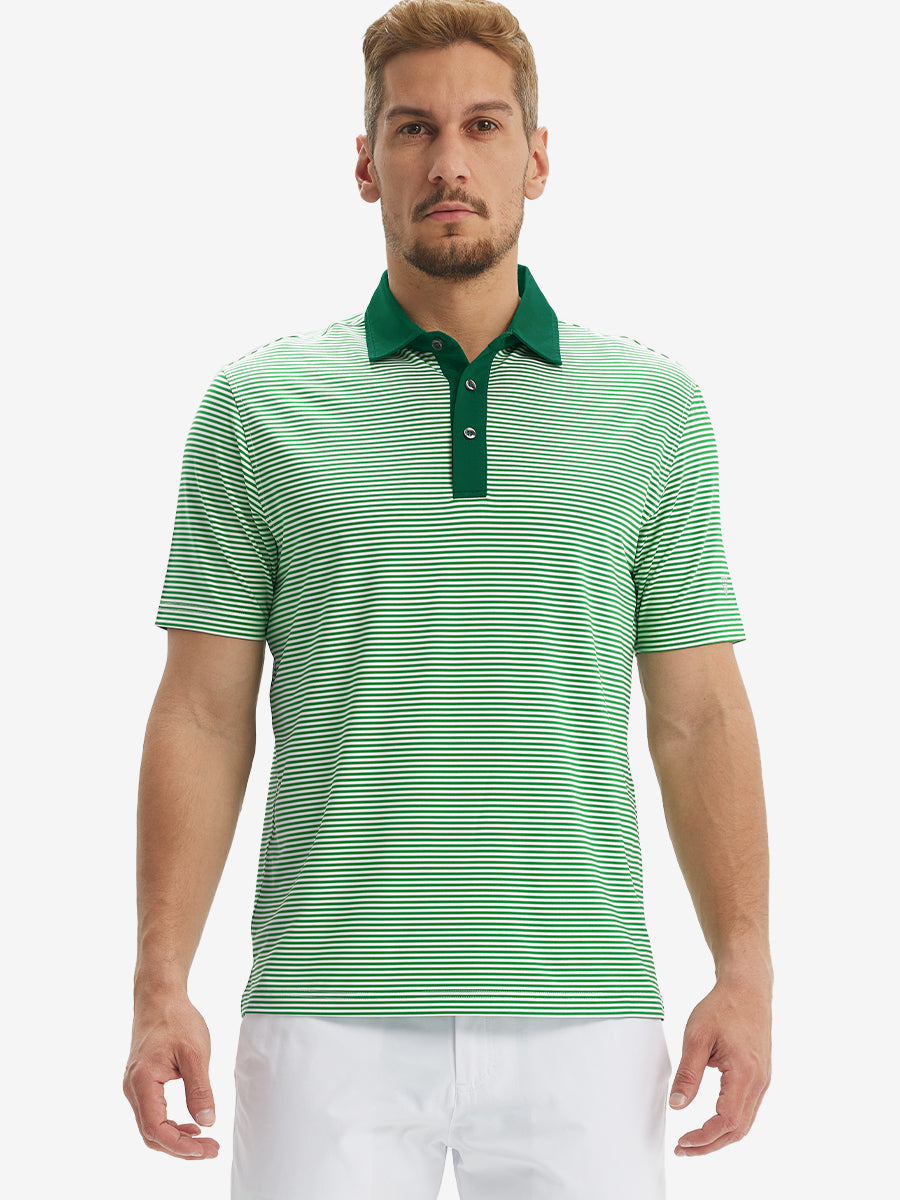 Upgraded Two-tone Striped Quick Dry Polo Shirt