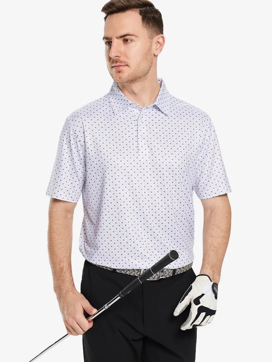 Performance Quick Dry Print Golf Polos
