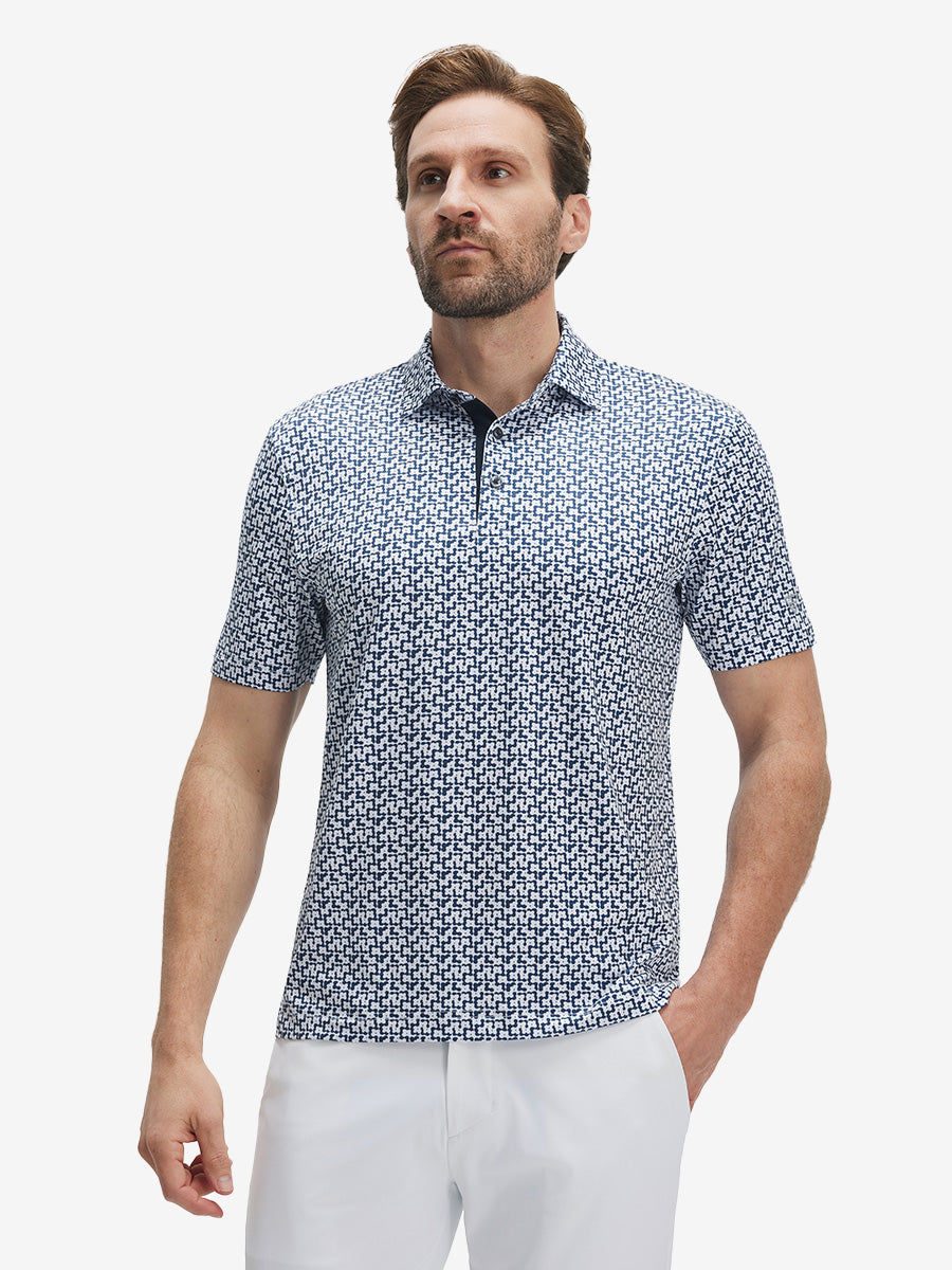 Performance Quick Dry Print Golf Polos