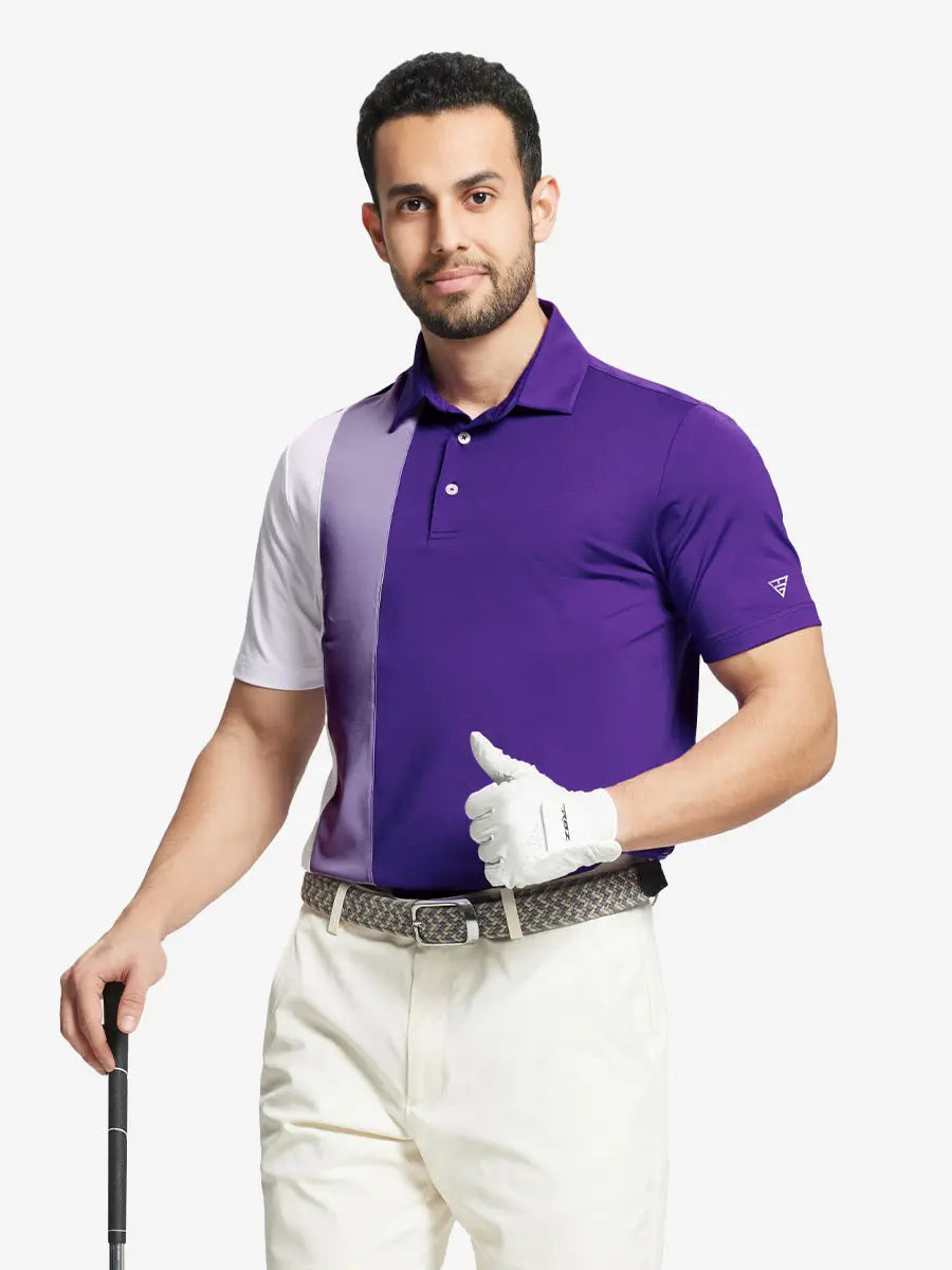 Moisture Wicking Color Block Polo Shirts