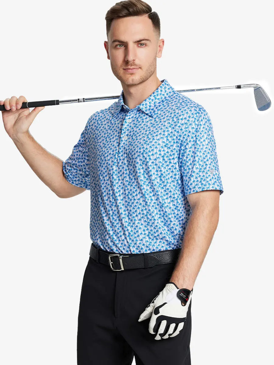 Performance Quick Dry Print Golf Polos