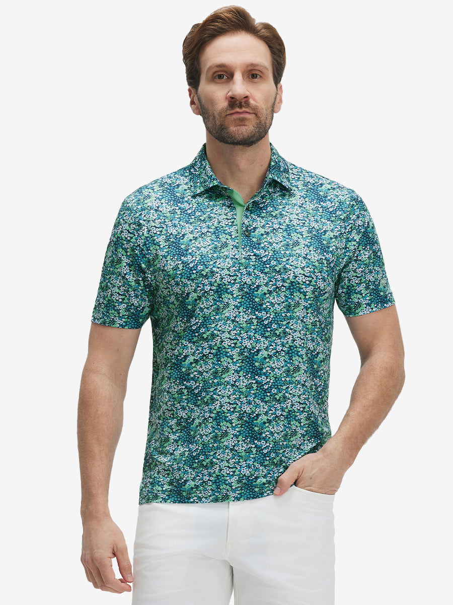 Performance Quick Dry Print Golf Polos