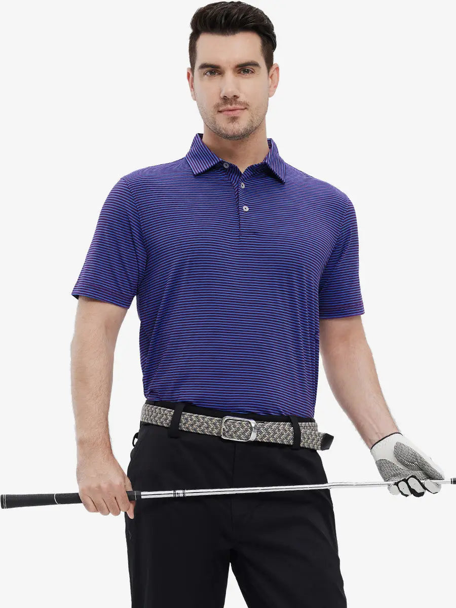 Cooling Stripe Golf Shirts