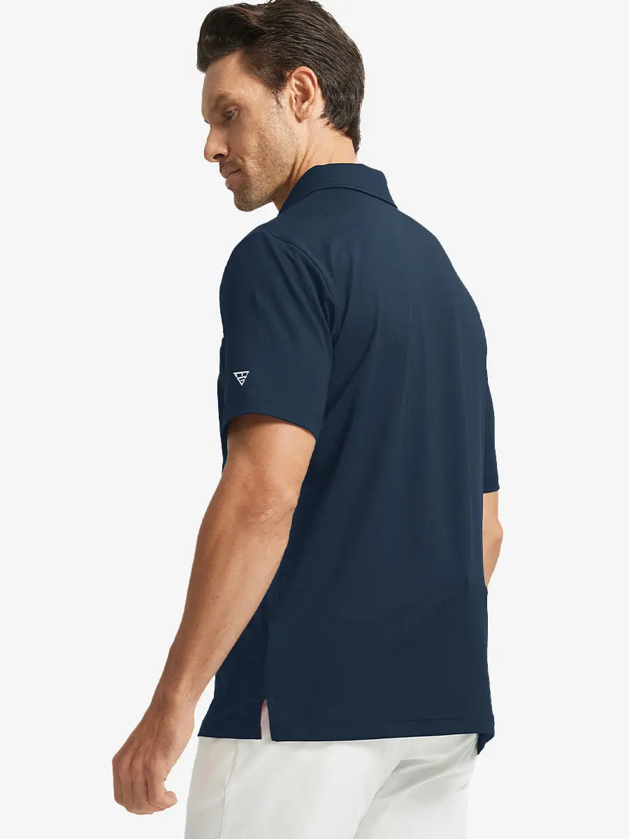 Stylish Chest Print Snap Polo