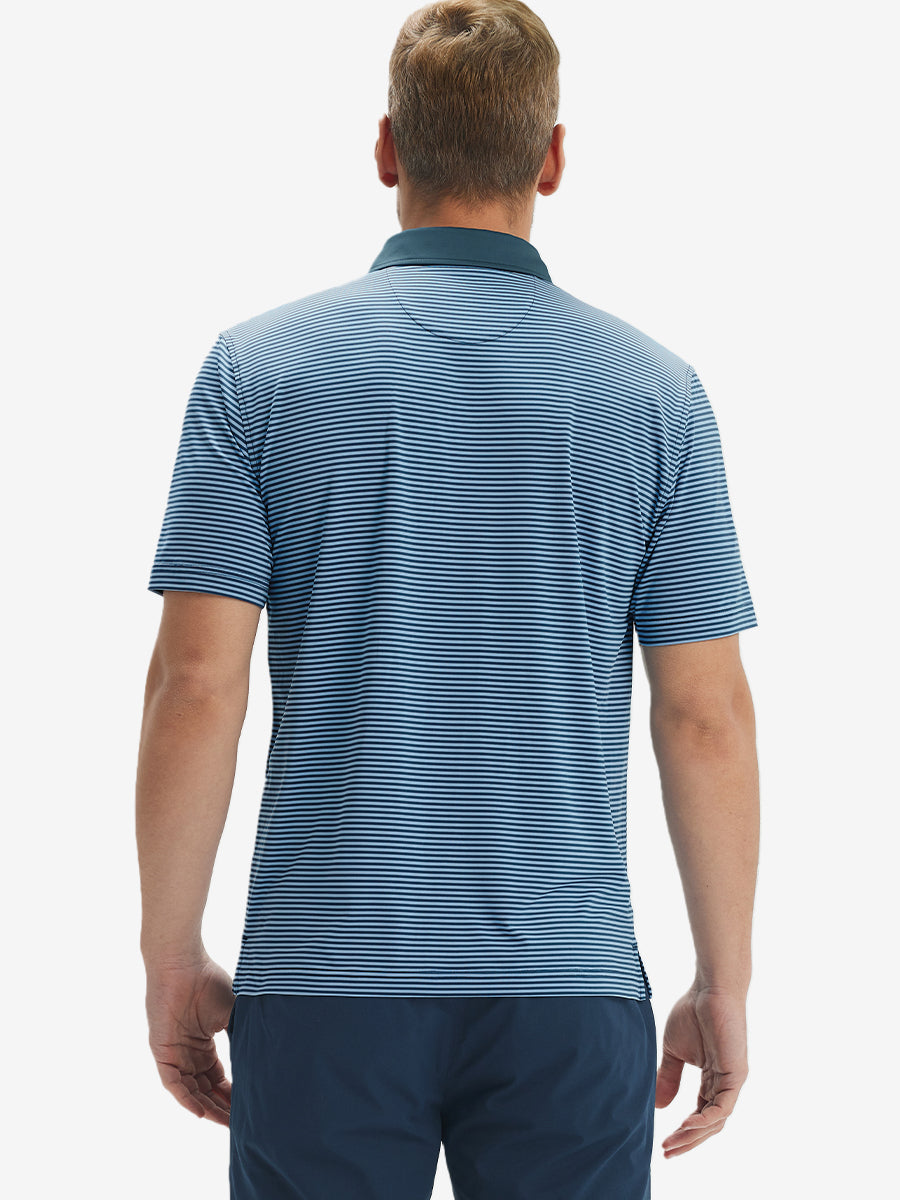 Upgraded Two-tone Striped Quick Dry Polo Shirt