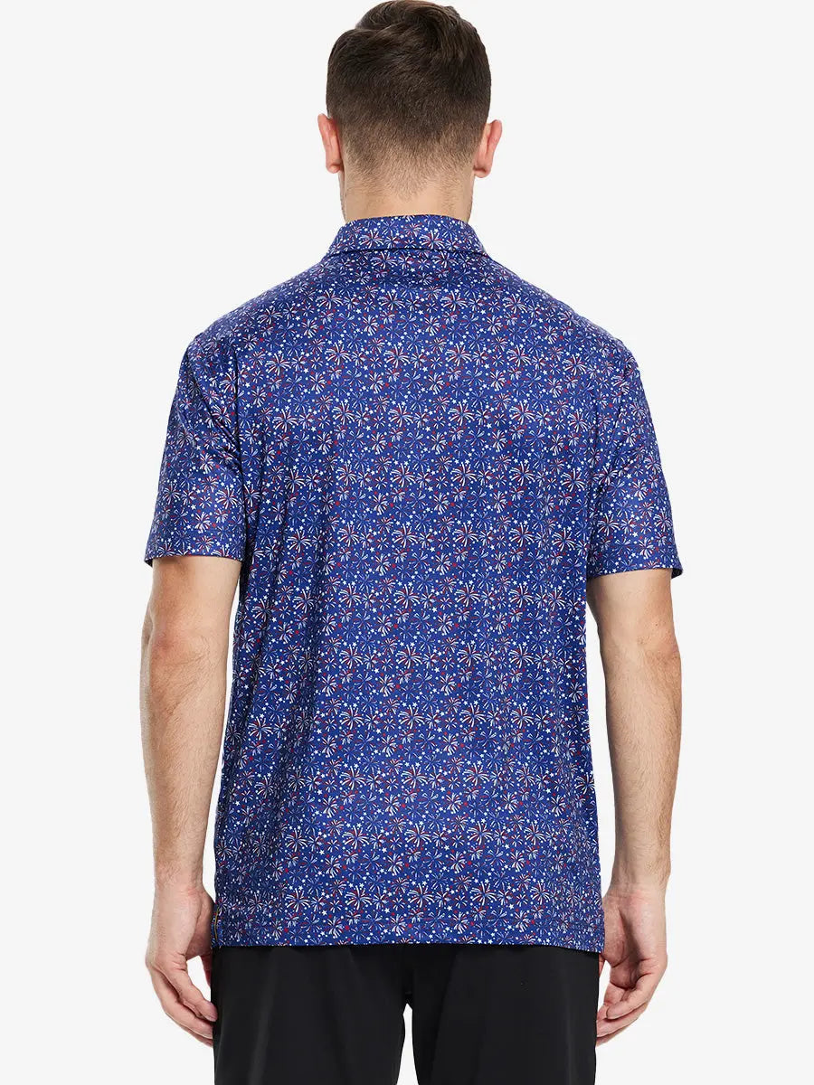 Performance Quick Dry Print Golf Polos