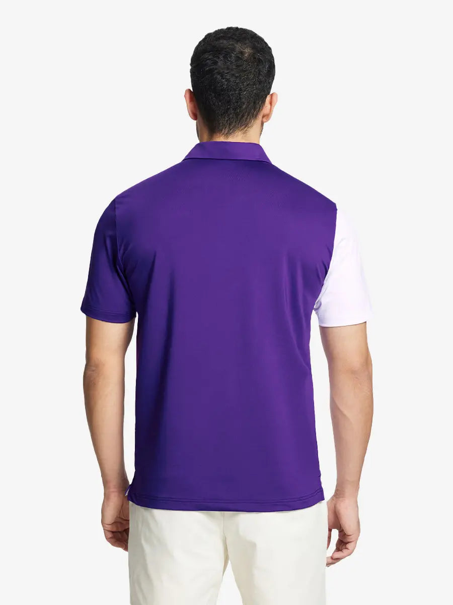 Moisture Wicking Color Block Polo Shirts