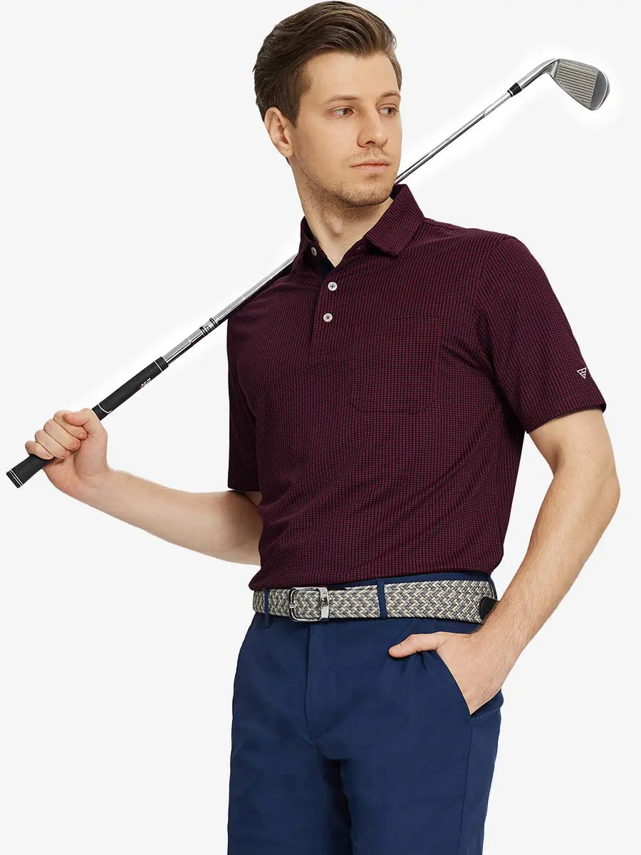 Elegant Performance Jacquard Polo