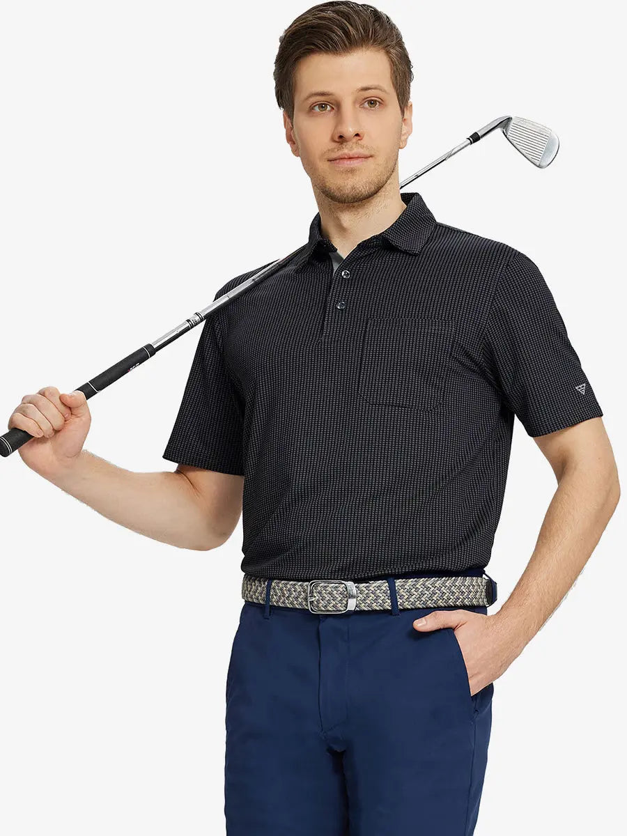 Elegant Performance Jacquard Polo