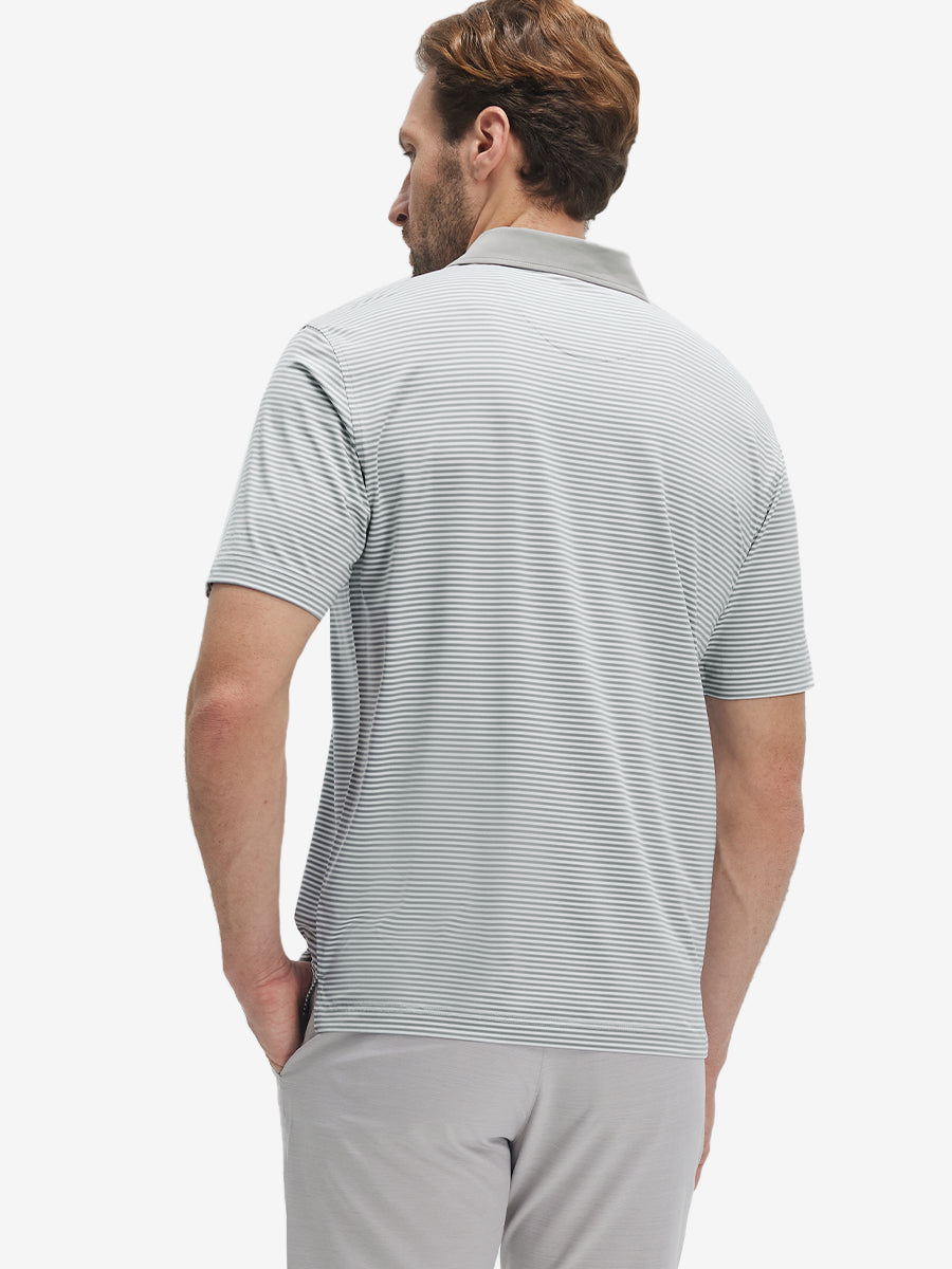 Upgraded Two-tone Striped Quick Dry Polo Shirt