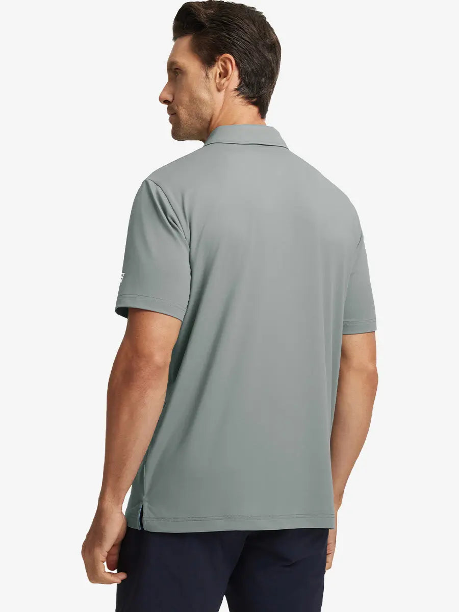 Stylish Chest Print Snap Polo