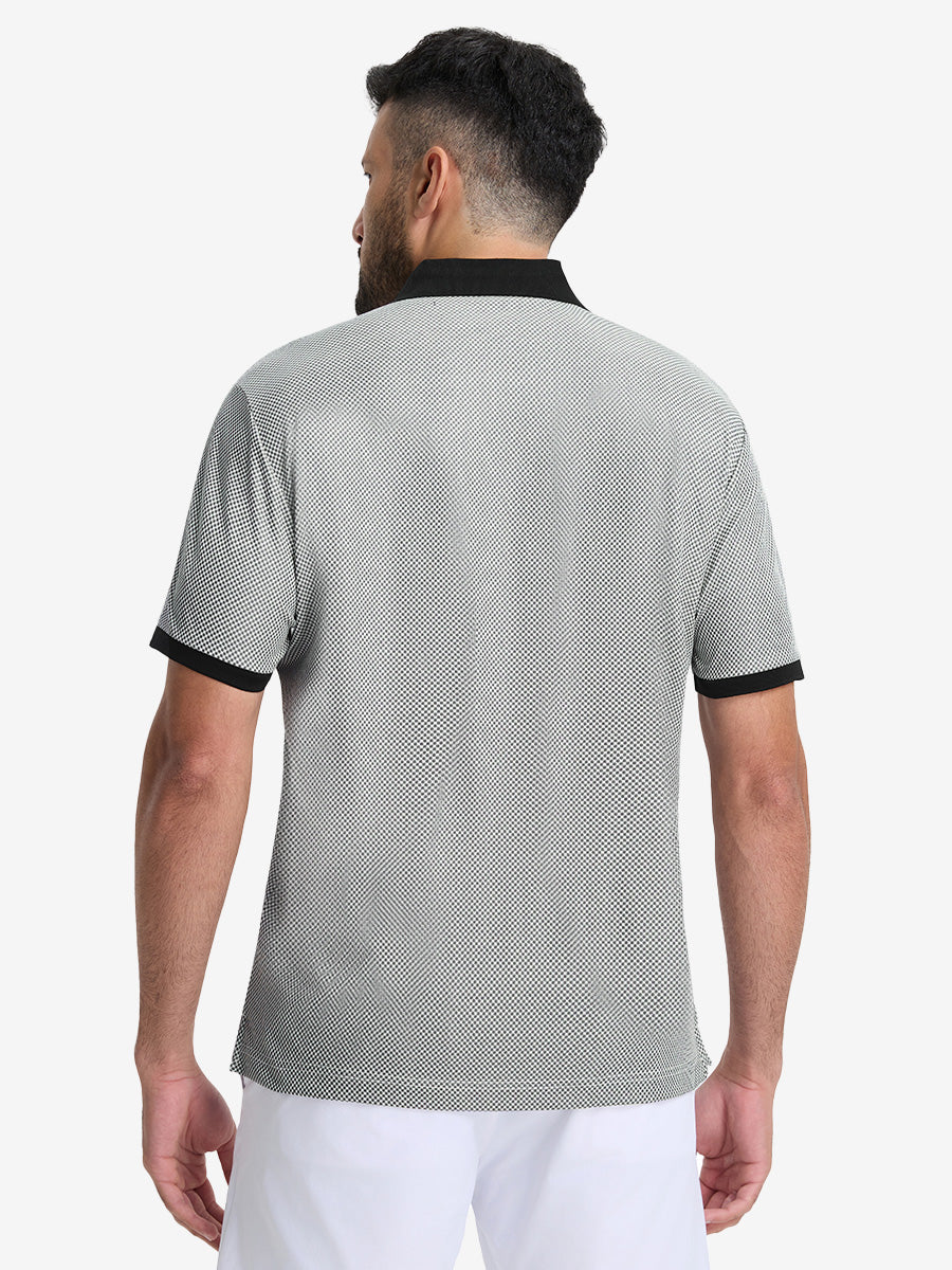 Quick Dry Jacquard Ribbed Collar Golf Shirts