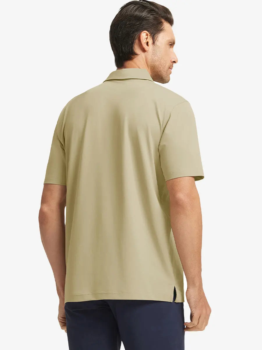 Stylish Chest Print Snap Polo