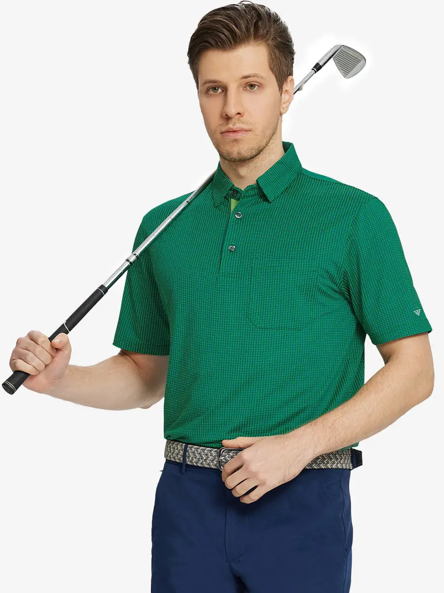 Elegant Performance Jacquard Polo