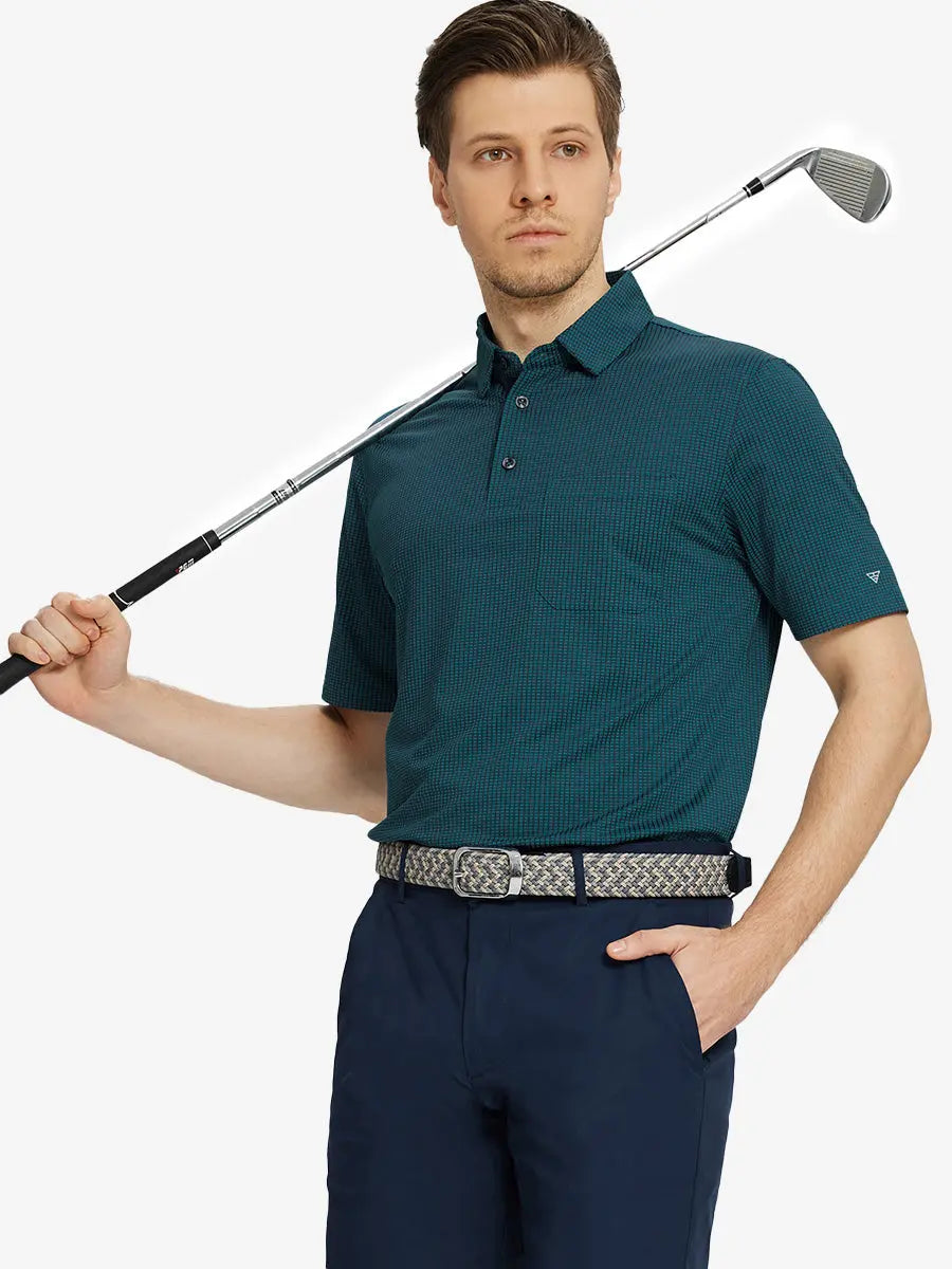 Elegant Performance Jacquard Polo