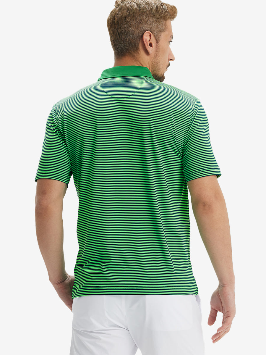 Upgraded Two-tone Striped Quick Dry Polo Shirt