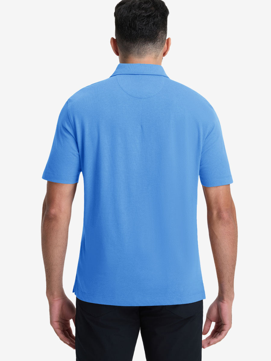 Comfy Cotton Blend Polo Shirts with Pocket