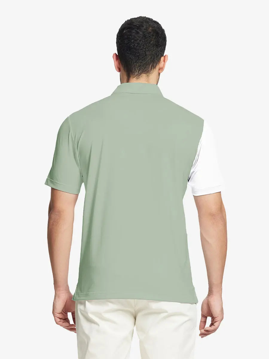 Moisture Wicking Color Block Polo Shirts