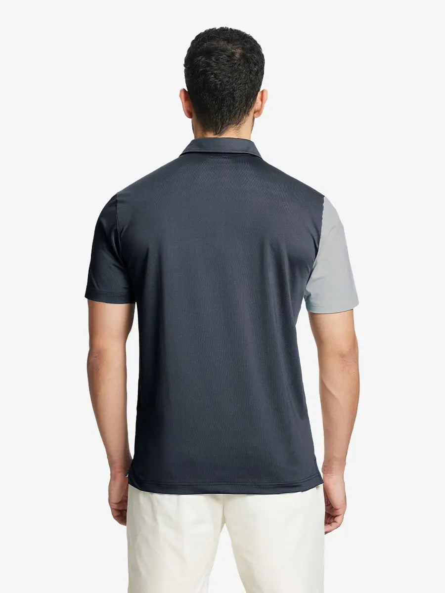 Moisture Wicking Color Block Polo Shirts