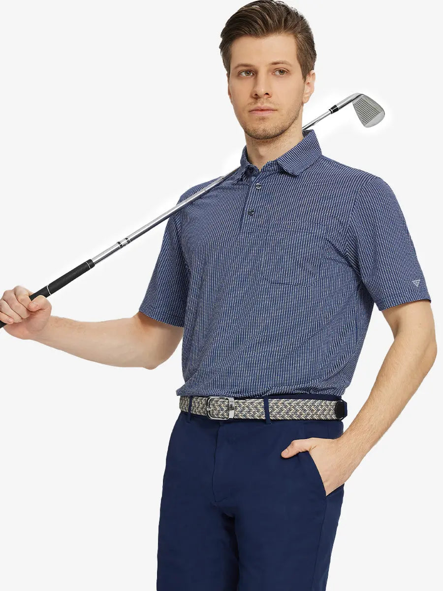 Elegant Performance Jacquard Polo