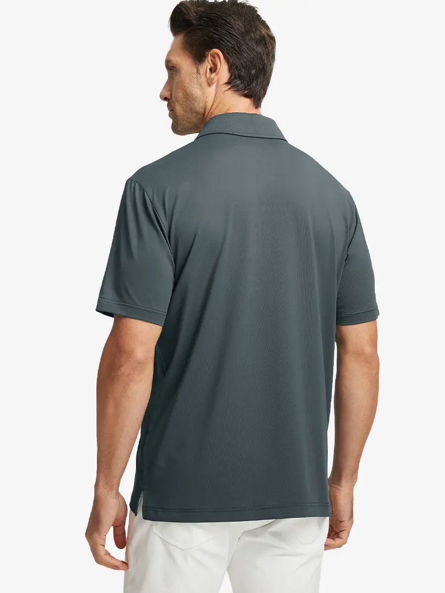 Stylish Chest Print Snap Polo