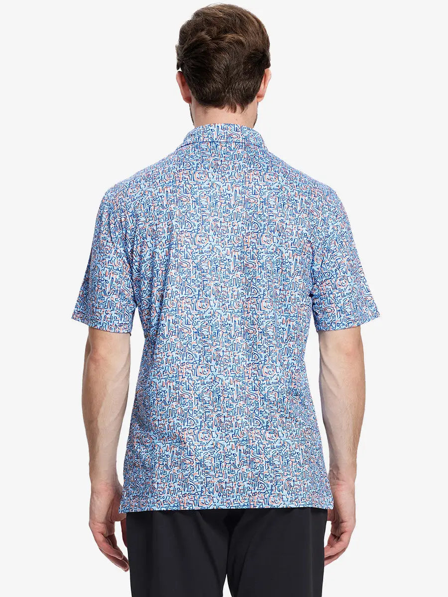 Performance Quick Dry Print Golf Polos