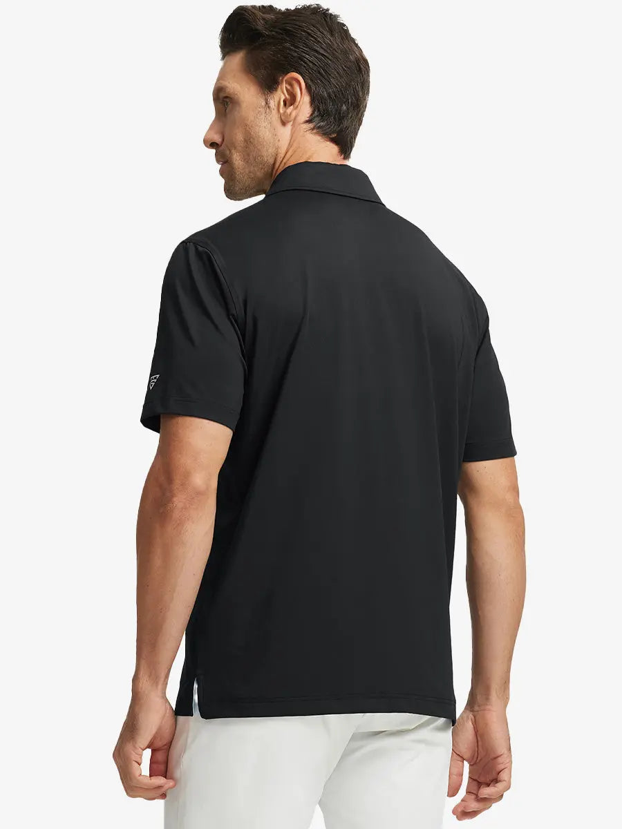 Stylish Chest Print Snap Polo