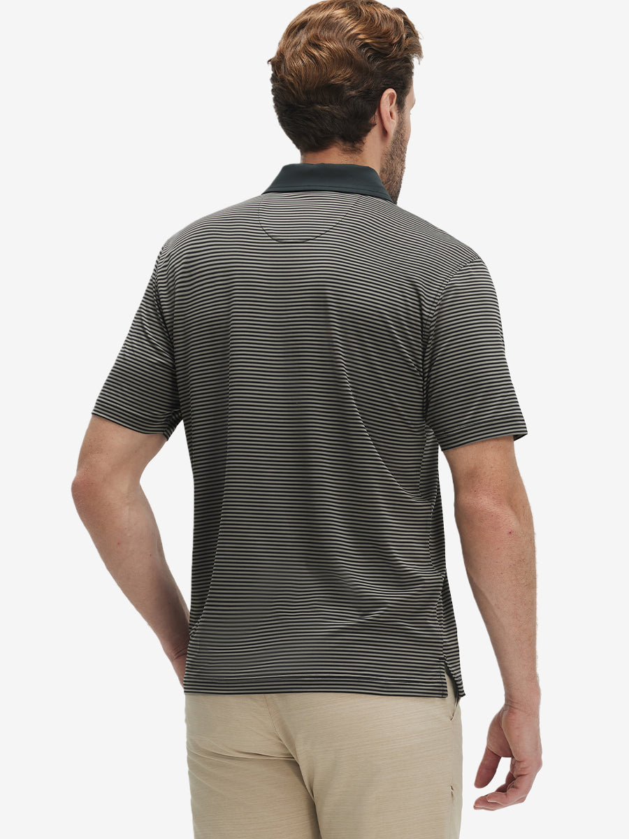 Upgraded Two-tone Striped Quick Dry Polo Shirt