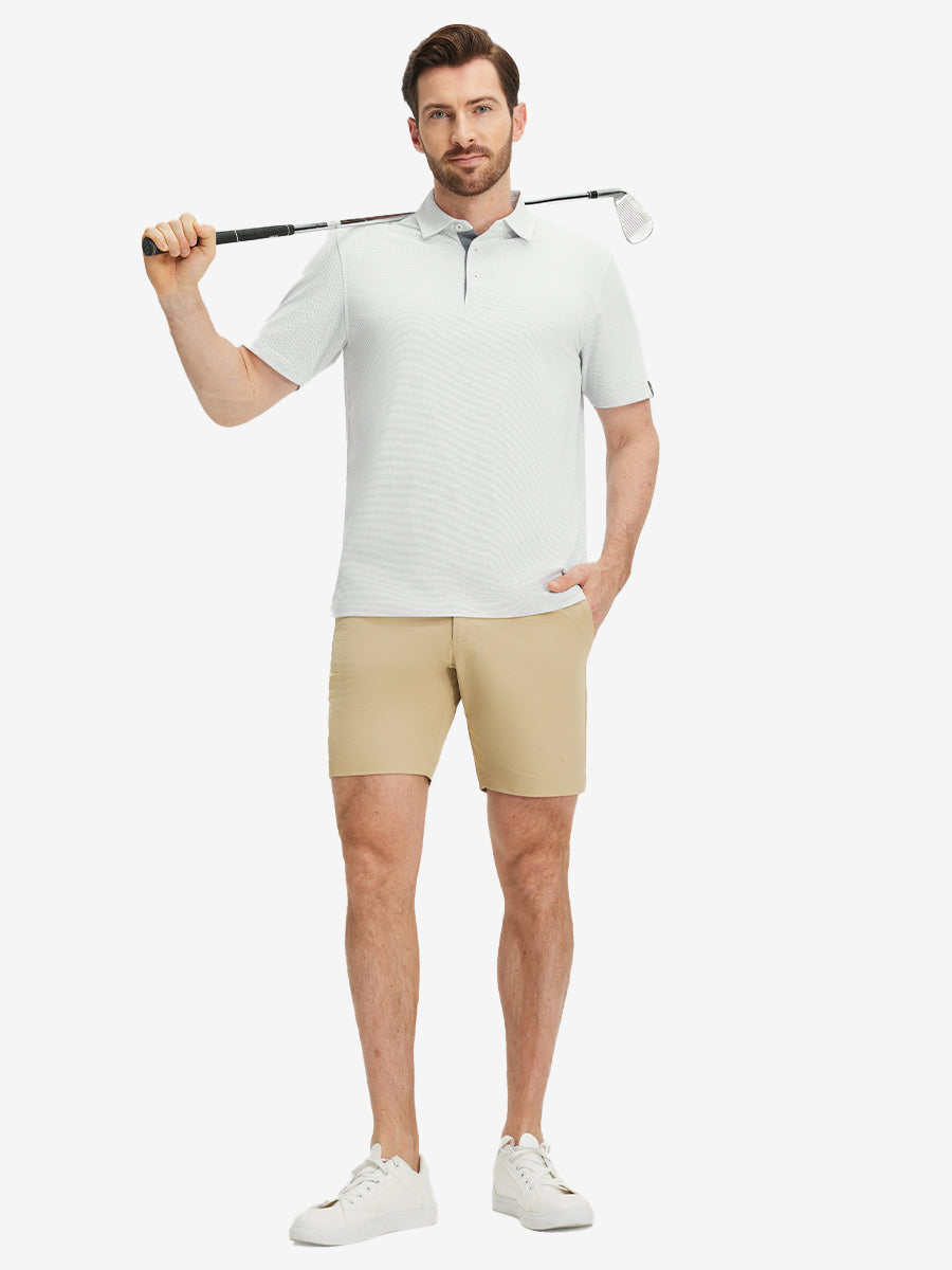 Feather Weight Jacquard Polo Shirts