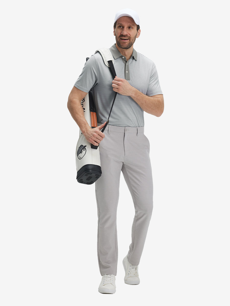 Upgraded Two-tone Striped Quick Dry Polo Shirt