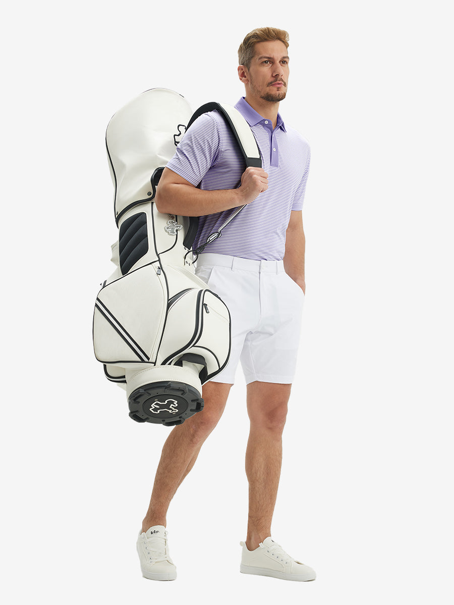 Upgraded Two-tone Striped Quick Dry Polo Shirt